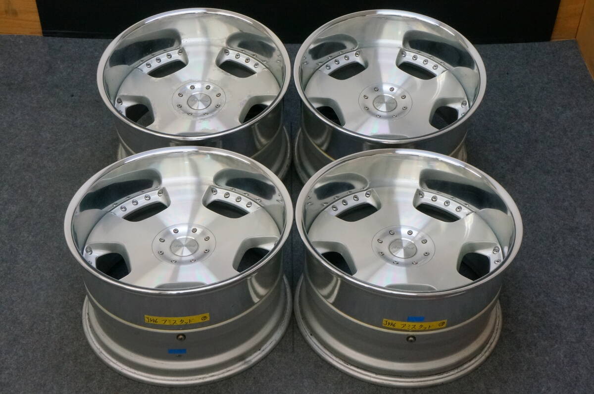  J 446 リバーサイド アミスタッド ディッシュ PCD114.3 11J+0 12J+0 当時物 ユーロライン MAE ビエナ(5穴)｜売買されたオークション情報、yahooの商品情報をアーカイブ公開 - オークファン 5穴