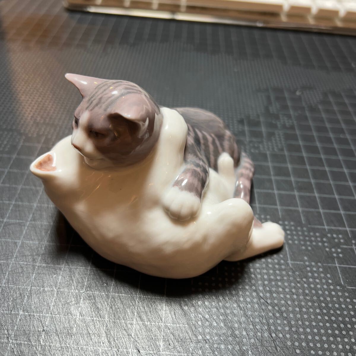 ロイヤルコペンハーゲン フィギュリン 二匹の猫 レア 置物 中古 美品
