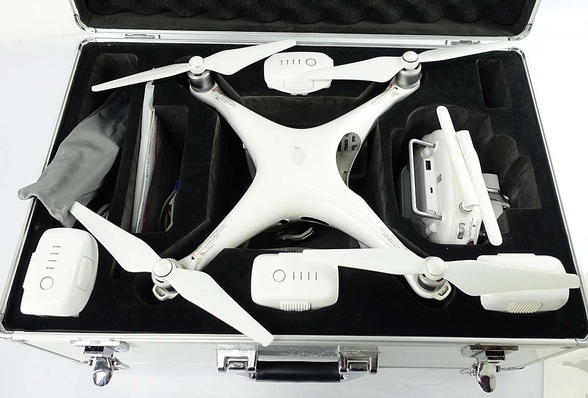 アルミケース付 簡易チェックのみ バッテリー4個 DJI Phantom 4 Pro