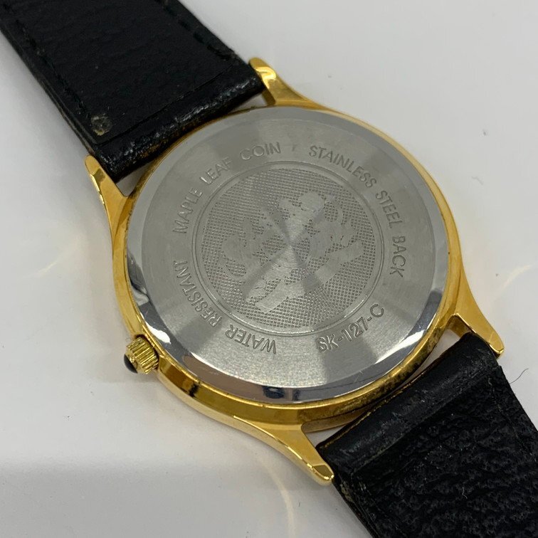 K24IG カナダ メイプルリーフ金貨 1/10oz 腕時計 石付き SK-127-C 不動