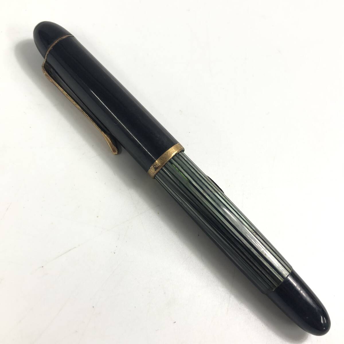 ★E08017/PELIKAN ペリカン/万年筆/140/ペン先 14C 585 F/ブラック×ゴールド_2