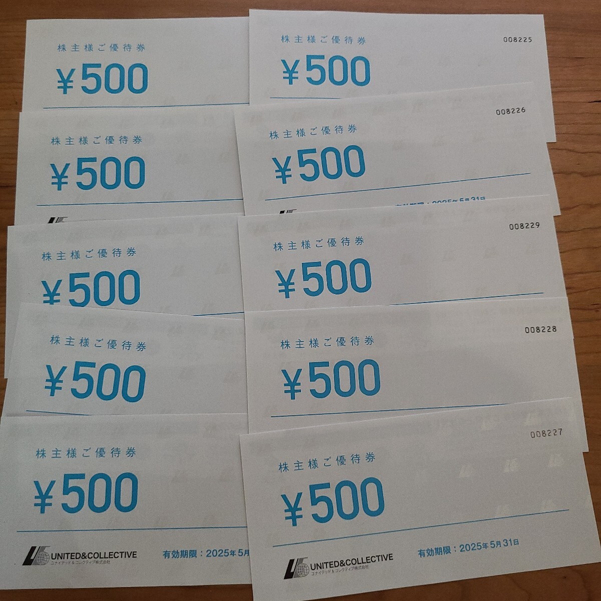 ユナイテッドコレクティブ てけてけ 株主優待制 5000円分_1