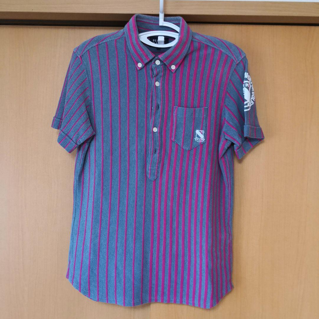 ストライプ！　パーリーゲイツ 日本製 半袖ポロシャツ ゴルフウェア　PEARLY GATES　サイズ5_1