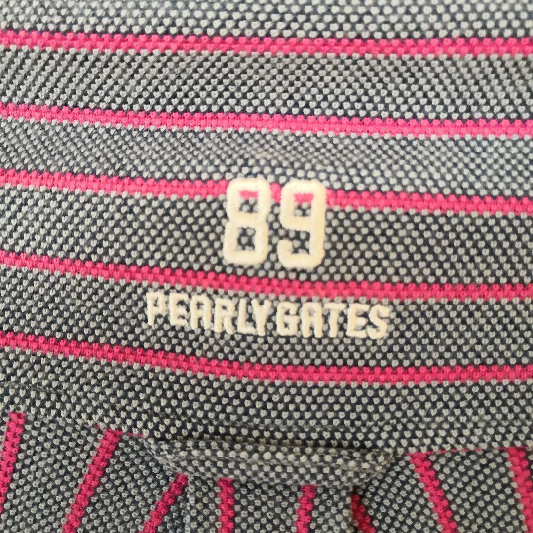 ストライプ！　パーリーゲイツ 日本製 半袖ポロシャツ ゴルフウェア　PEARLY GATES　サイズ5_4