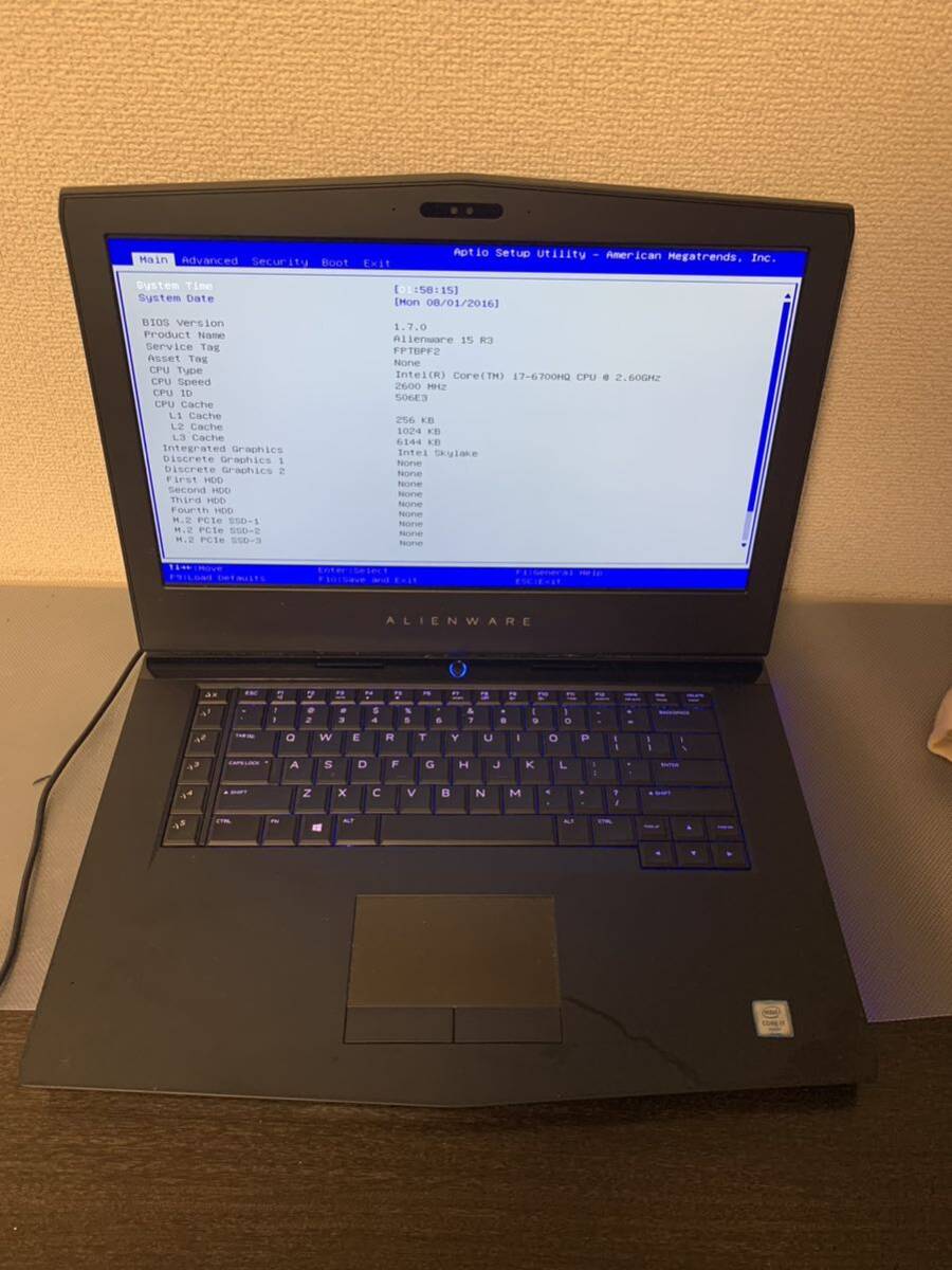  ALIENWARE 15 R3 CPU Intel Core……‥ i7-6700HQ CPU2.60GHz メモリ 4GB _1