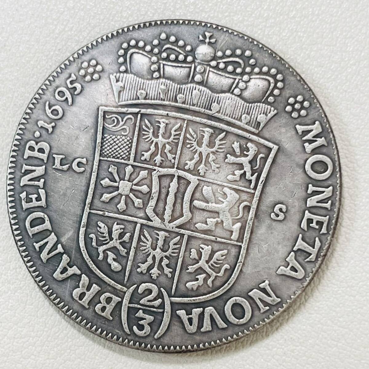 ドイツ 硬貨 古銭 プロイセン王国 1695年 フリードリヒ3世 国章