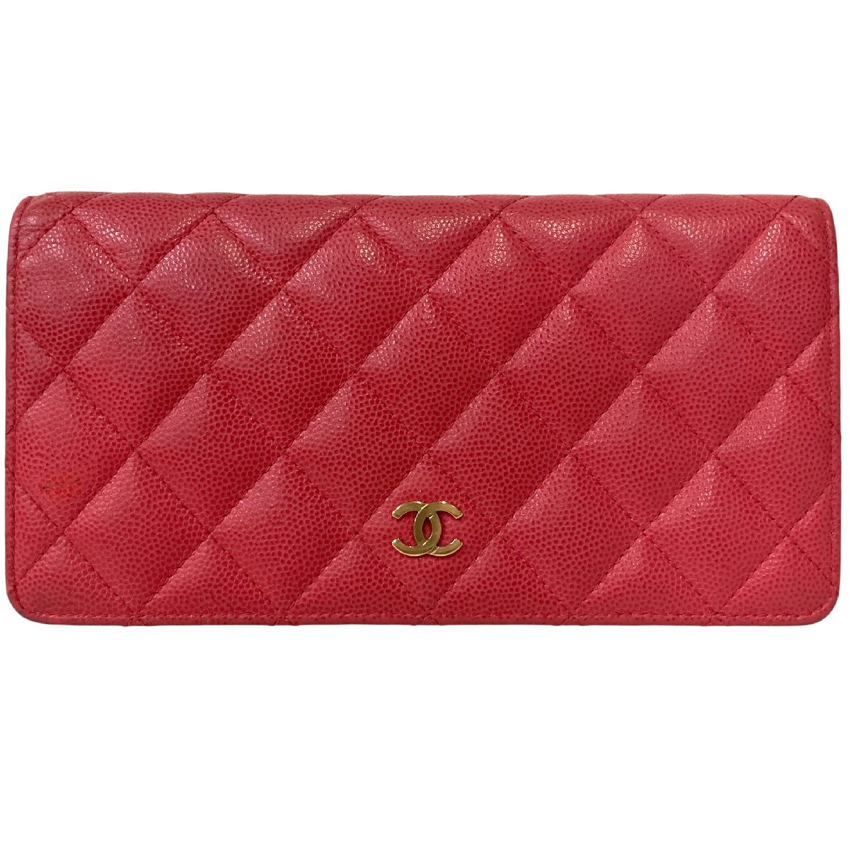 Chanel マトラッセ キャビアスキン ゴールド金具 カードケース 名刺入れ AP0214 ブラック (200258