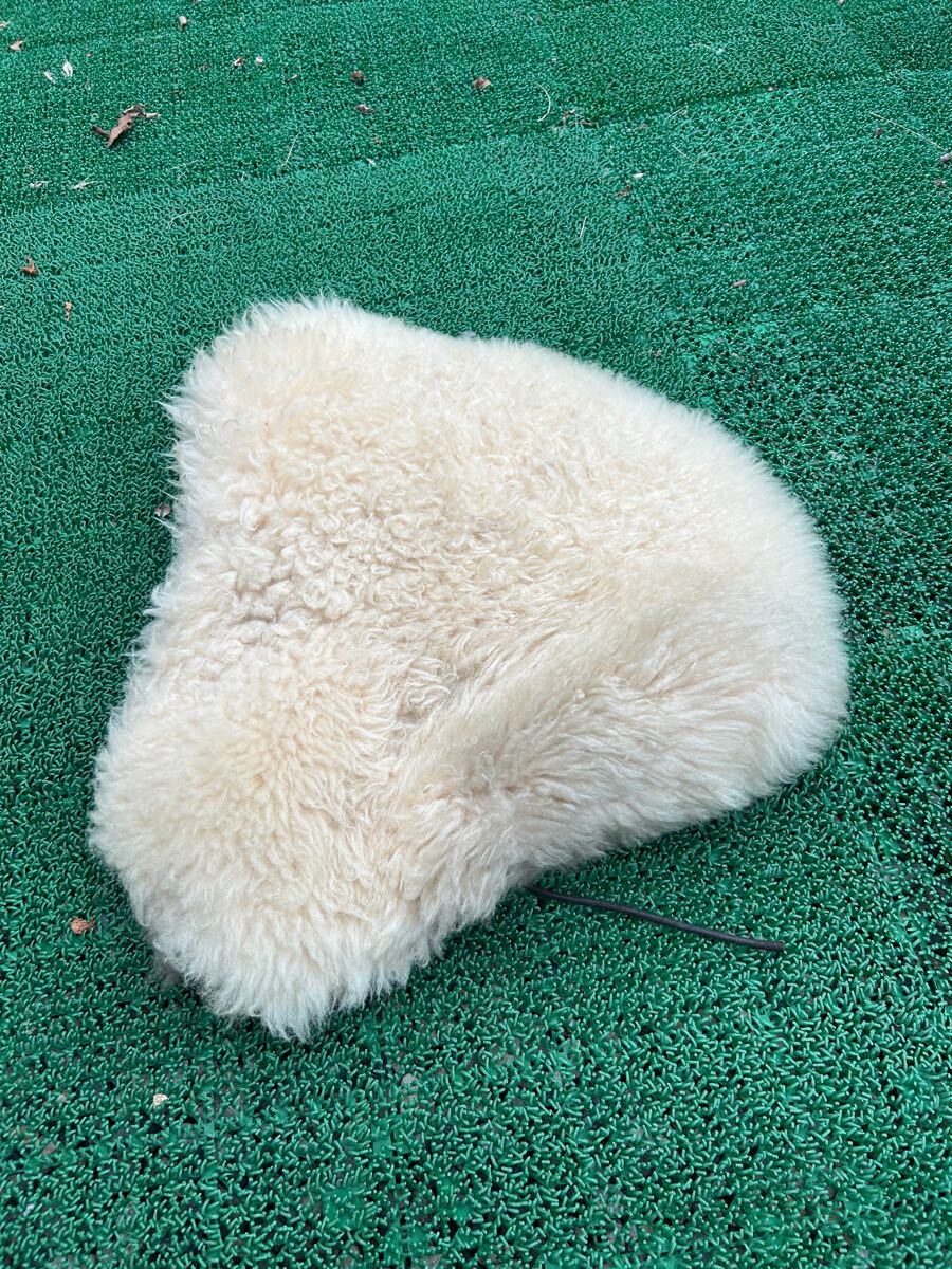 パン ナックル ムートンシートカバー ポリス ゴーキー ビンテージハーレー　チョッパー　ボバー　gorky.leather_1