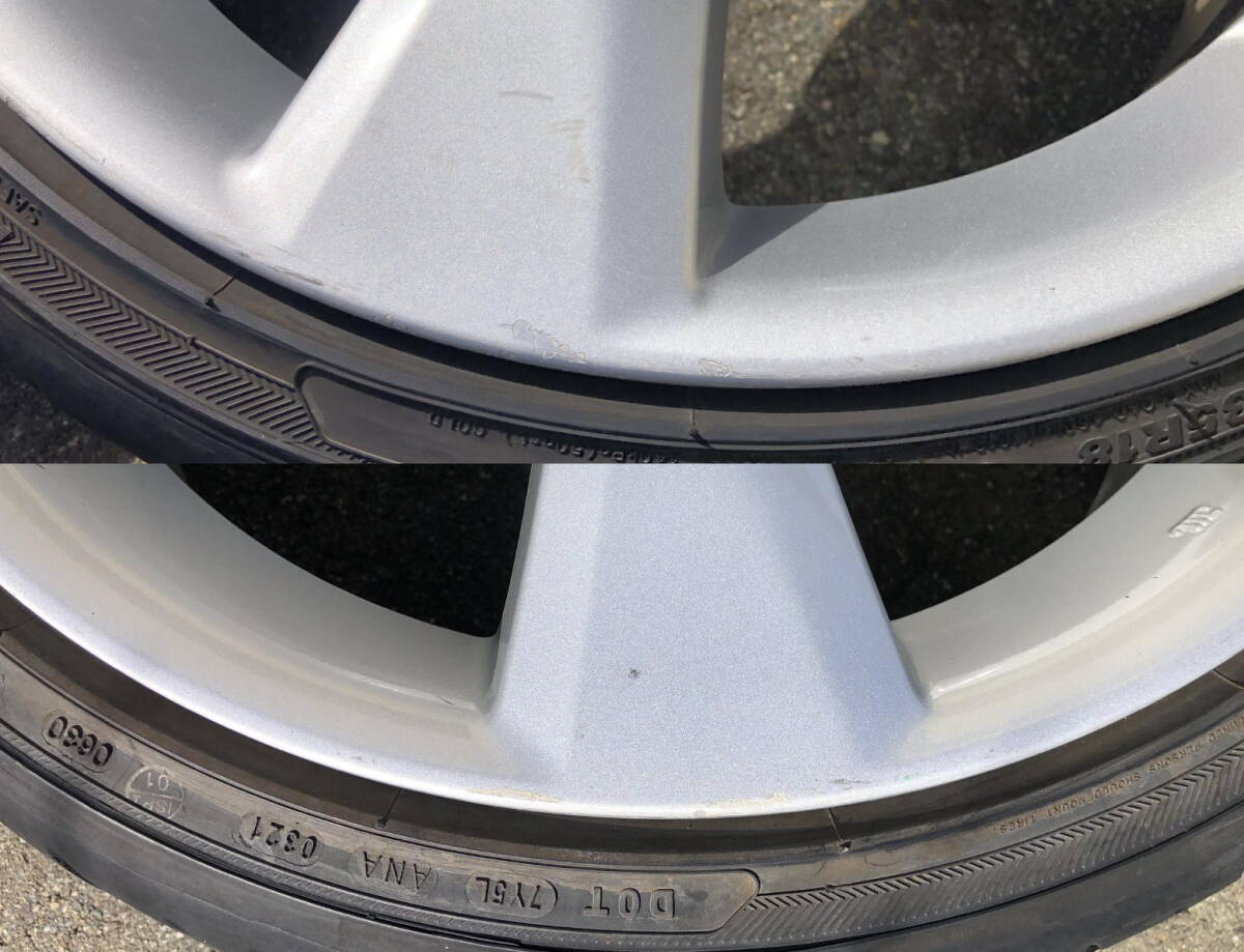 レクサス RX 純正アルミホイール 18-7.5J＋35 5H-114.3 205/35R18 トヨタ車への流用 PCD変換ワイトレでプリウスにも レクサス RX 18インチ NX 純正ホイール18インチ4本 レクサスrx純正ホイール（車用品・バイク用品）の通販
