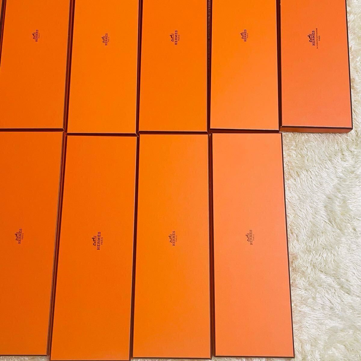 【美品】HERMES エルメス　ネクタイ空箱まとめ売り　12点 HERMES エルメス 空箱 20個 まとめて ネクタイ 用同サイズ BOX 空き箱