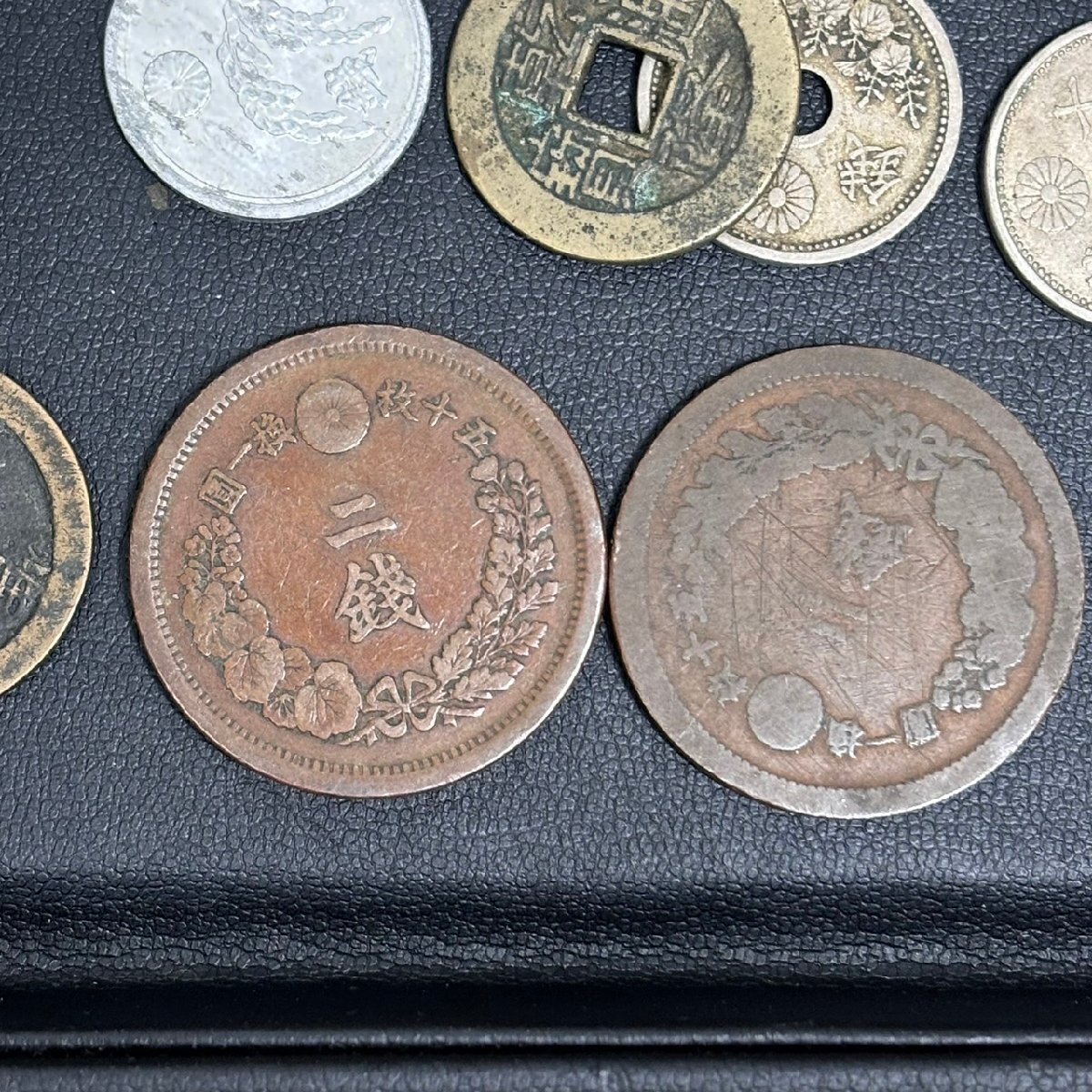 C3644】【1円～】古銭まとめ 二銭 十銭 1銭 天保通宝 當百 皇太子明仁