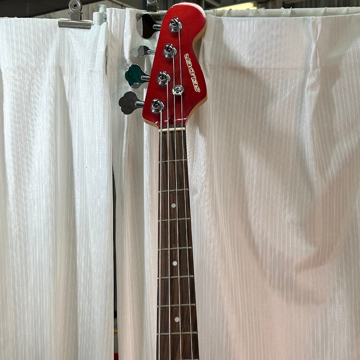♪M♪ SELDER エレキベース 赤 白 楽器 ギター エレキ 4弦 弦楽器