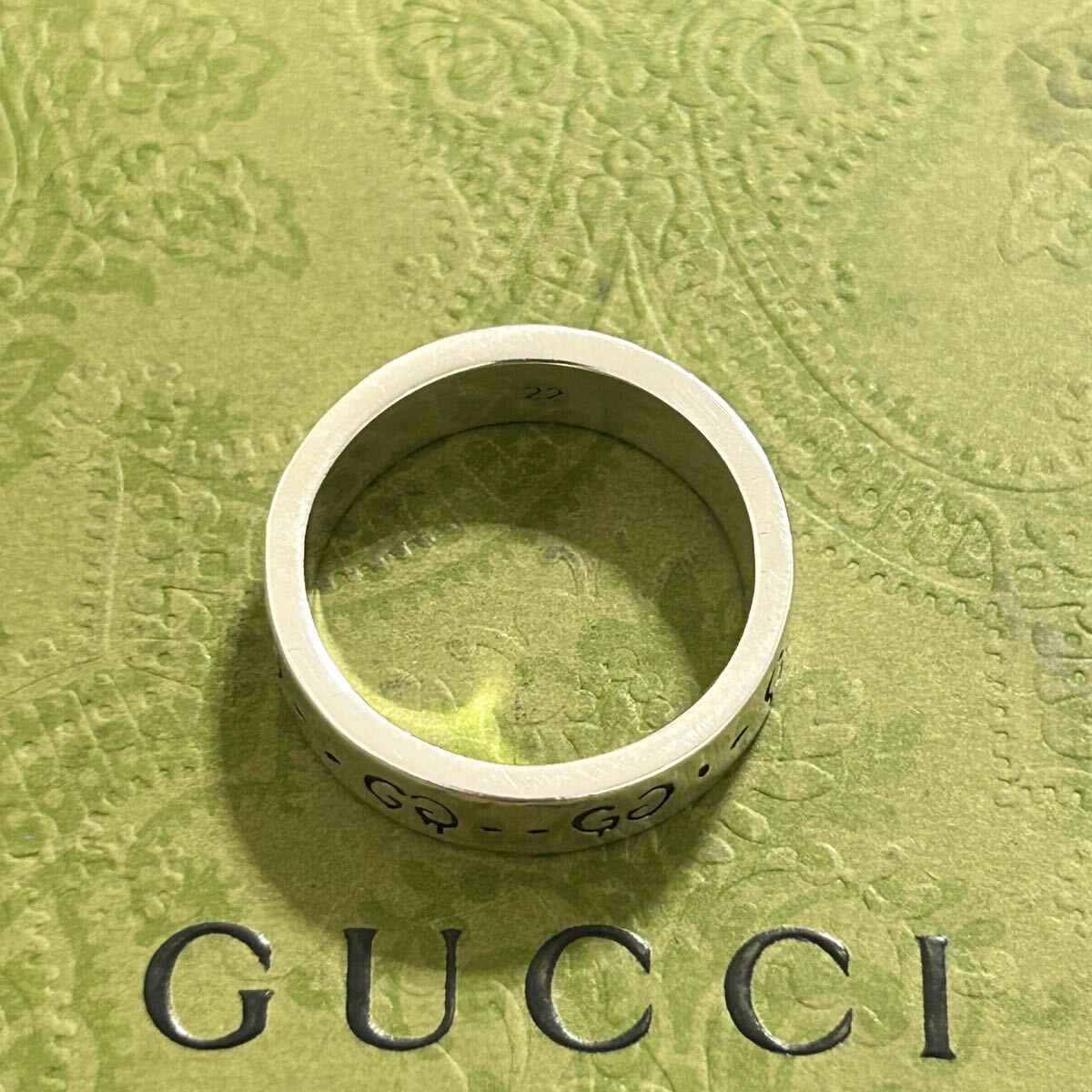 GUCCIアイコンゴーストリング サイズ21 美品】1円〜 グッチ GUCCI 指輪 リング サイズ21 刻印22 ゴースト