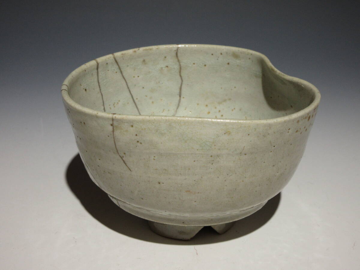 李朝中期 堅手茶碗 高麗茶碗 朝鮮美術 検） 粉引茶碗 鶏龍山 白磁 高麗