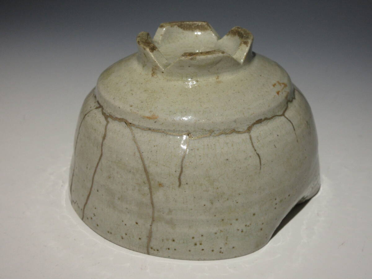 李朝中期 堅手茶碗 高麗茶碗 朝鮮美術 検） 粉引茶碗 鶏龍山 白磁 高麗