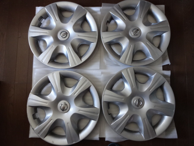 ☆NISSAN/日産ティーダラティオ 15インチ鉄ホイール用ホイールカバー中古品4個セット☆_1