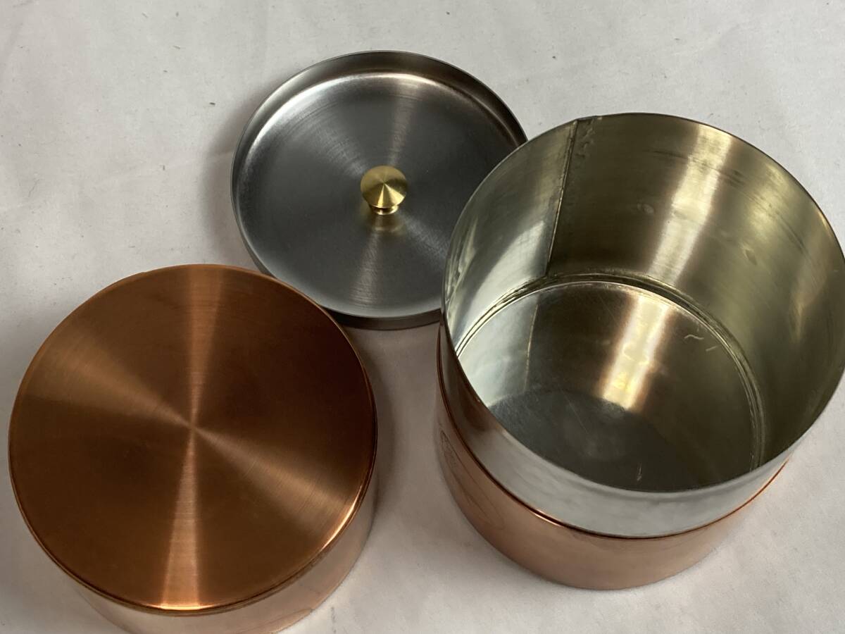 開花堂 松竹梅 銅茶筒 平型 未使用品(茶筒)｜売買されたオークション