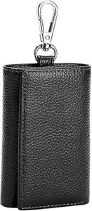 【牛革】[Mitsoly] キーケース 6連 キーホルダー 小銭入れ付き 本革 三つ折り 大容量 多