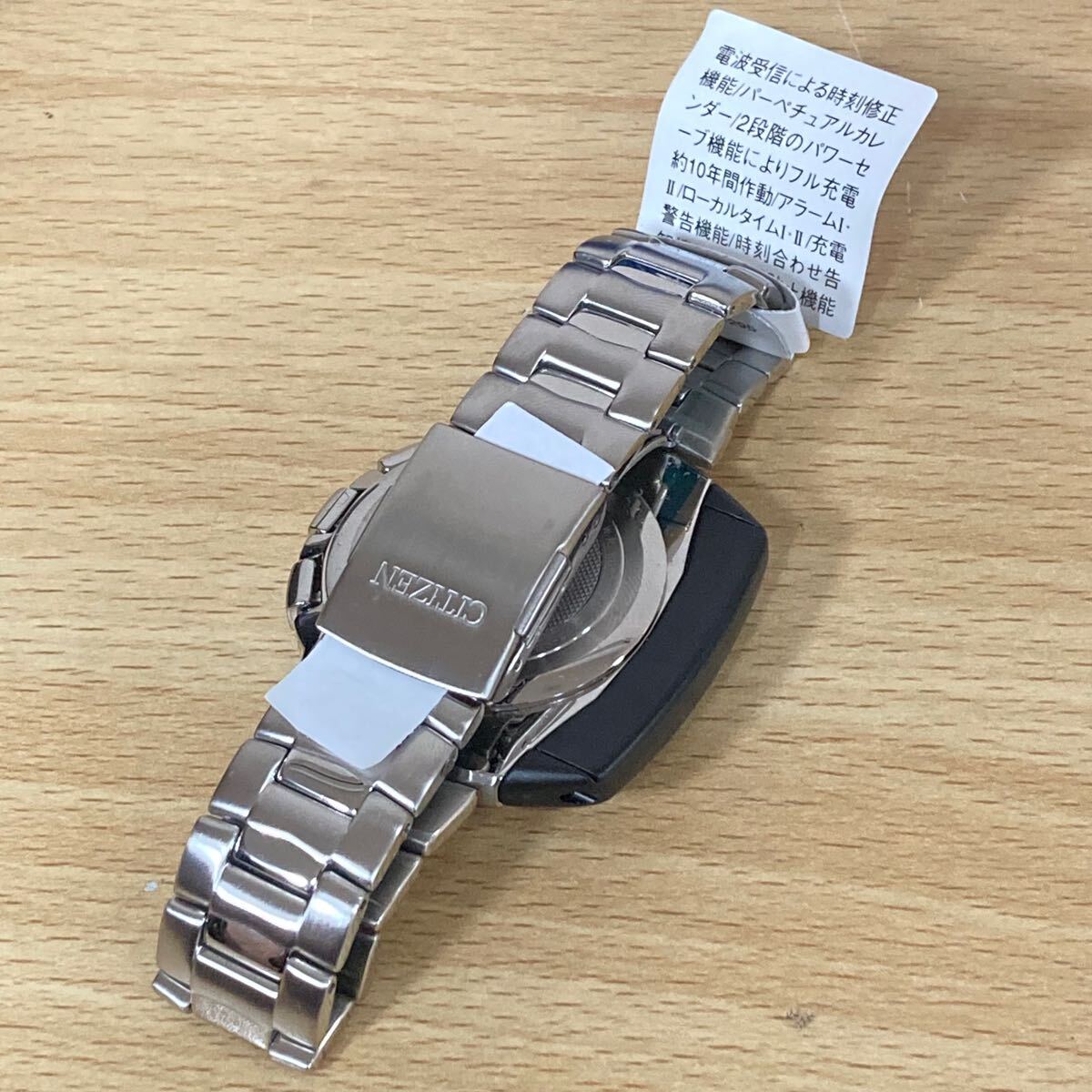 CITIZEN シチズン Eco-Drive GN-4W-S→12 ブラック文字盤 ラウンド ソーラー電波 メンズ腕時計 純正ベルト 美品 11 シ 7303_5