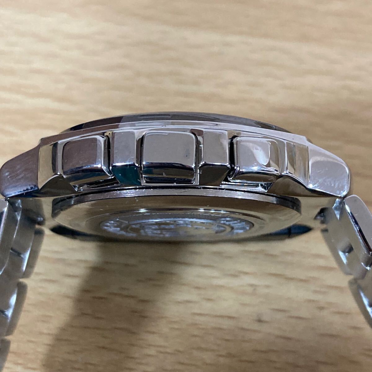 CITIZEN シチズン Eco-Drive GN-4W-S→12 ブラック文字盤 ラウンド ソーラー電波 メンズ腕時計 純正ベルト 美品 11 シ 7303_6