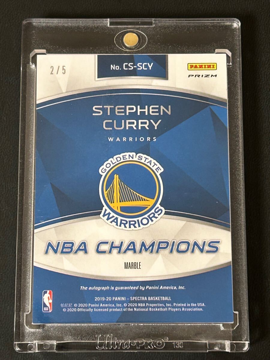STEPHEN CURRY 2019-20 PANINI SPECTRA NBA CHAMPIONS SIGNATURES auto