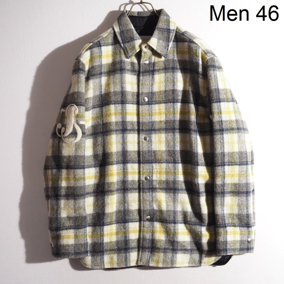 P3821P ▽JIL SANDER ＋ ジルサンダー▽ アルパカウール 中綿 シャツ