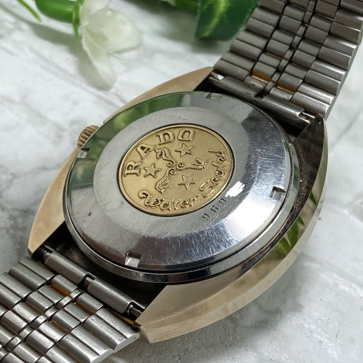 RADO ラドー メンズBALBOA ゴールドメダル イカリ可動 ガラス綺麗 純正リューズ カレンダー早送り正常 _3