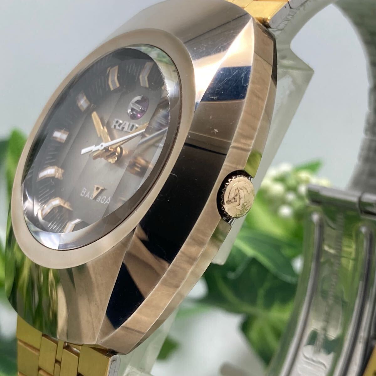 RADO ラドー メンズBALBOA ゴールドメダル イカリ可動 ガラス綺麗 純正リューズ カレンダー早送り正常 _5