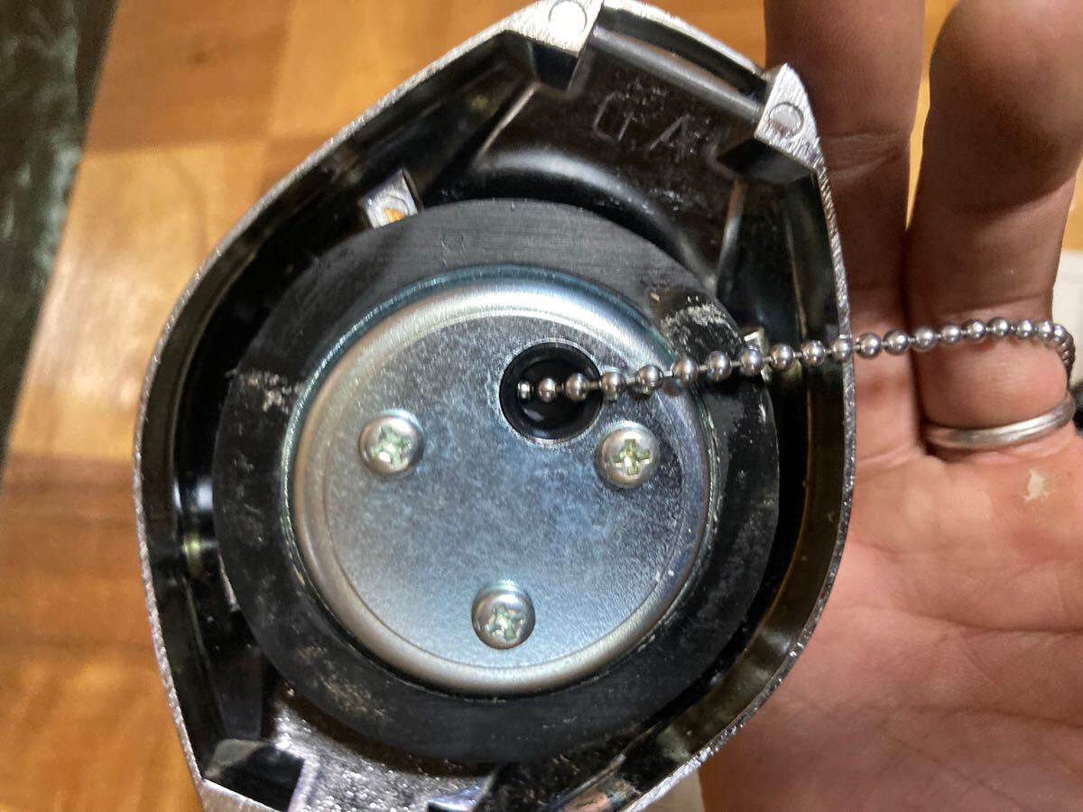 新品未使用 当時物 朝日電装 燃料計付きタンクキャップ K-7 黒浮 