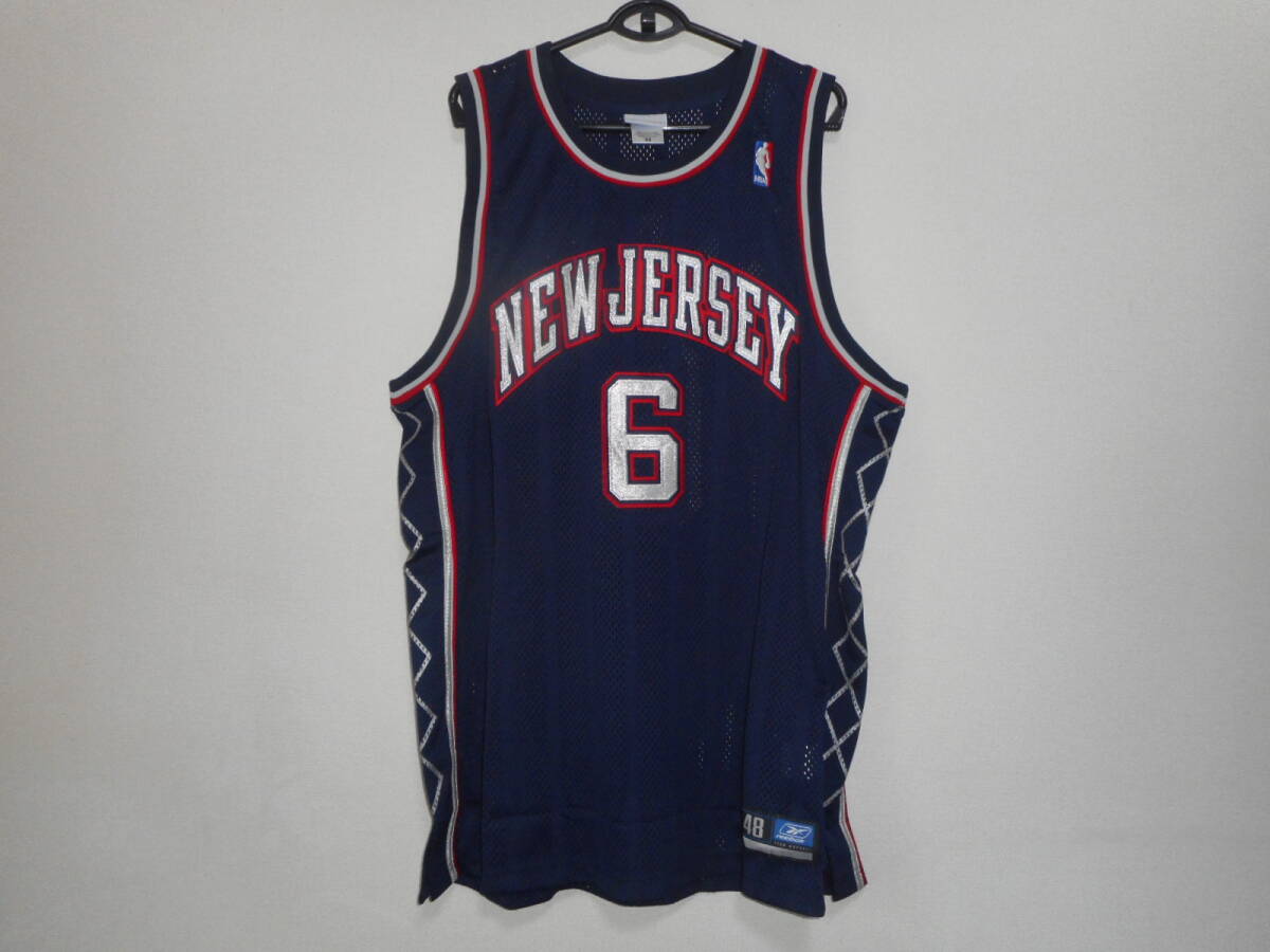 Reebok NBA JERSEY AUTHENTIC ネッツ＃6 マーティン SIZE 48 ネイビー 