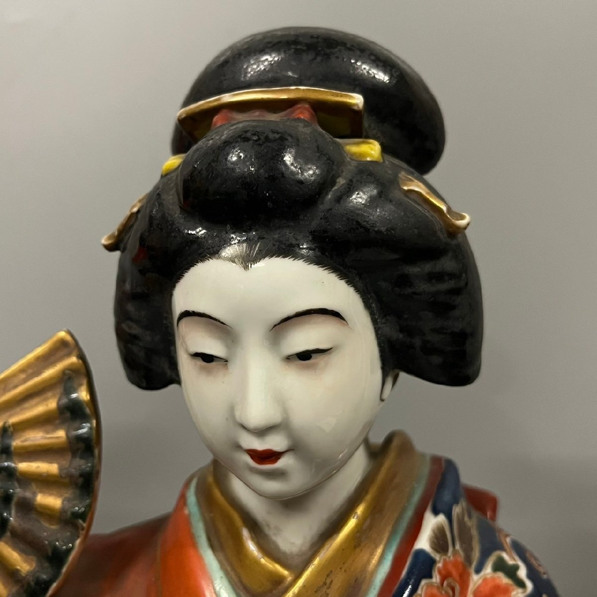 古伊万里 芸者 舞妓 人物 陶器人形 置物 色絵 高さ約45.5cm 122011w 古伊万里 芸者 舞妓 人物 陶器人形 置物 色絵 高さ約45.5cm 122011w
