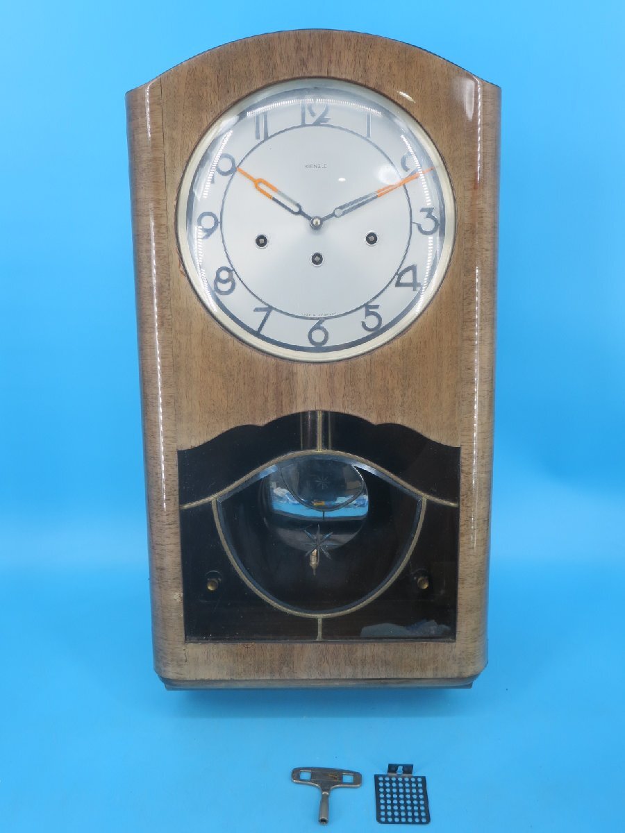 ドイツ製 KIENZLE キンツレー 振り子時計 柱時計 H57xW31cm 掛け時計
