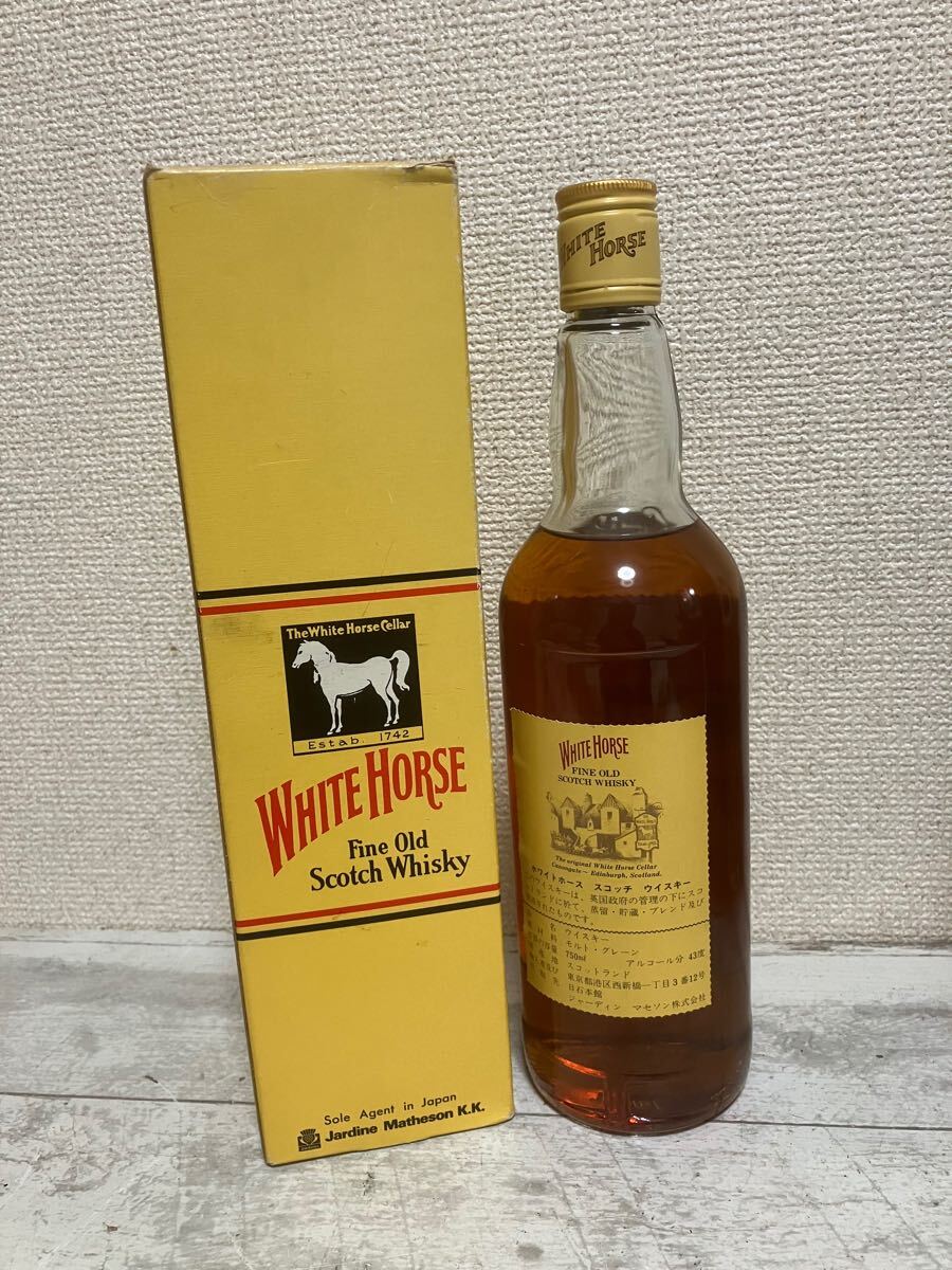 古酒】WHITE HORSE FineOld ホワイトホース ウイスキ 750ml/ot ◇未開