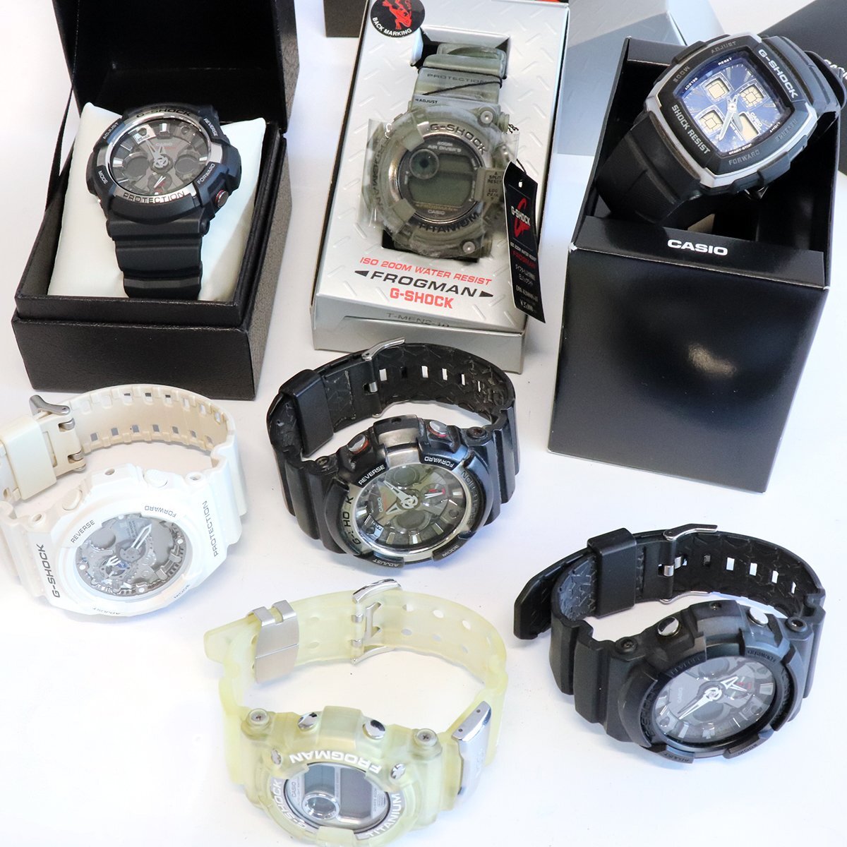 ジャンク時計☆カシオ Gショック，フロッグマンなど(DW-9900WC，GA-200 