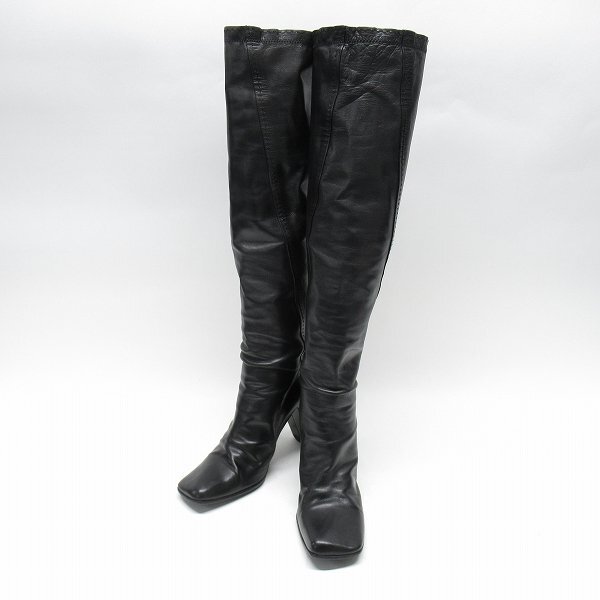 ルイヴィトン ロングブーツ 38 1/2 レディース 美品 ムートン LOUIS