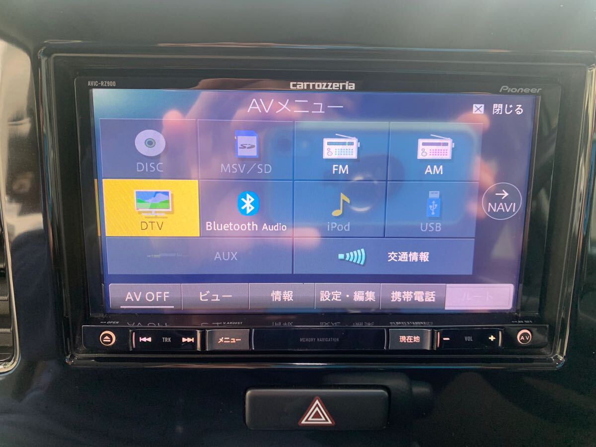 Pioneer carrozzeria カロッツェリア 楽ナビ AVIC-RZ900-R フルセグ DVD CD Bluetooth SD USB カロッツェリア carrozzeria Pioneer PIONEER 楽ナビ Bluetooth⁄USB
