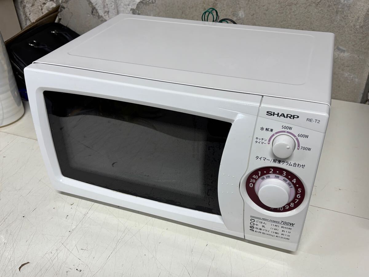 SHARP 電子レンジ RE-T2-W6 60Hz 動作品 送料無料 SHARP 電子レンジ RE-T2-