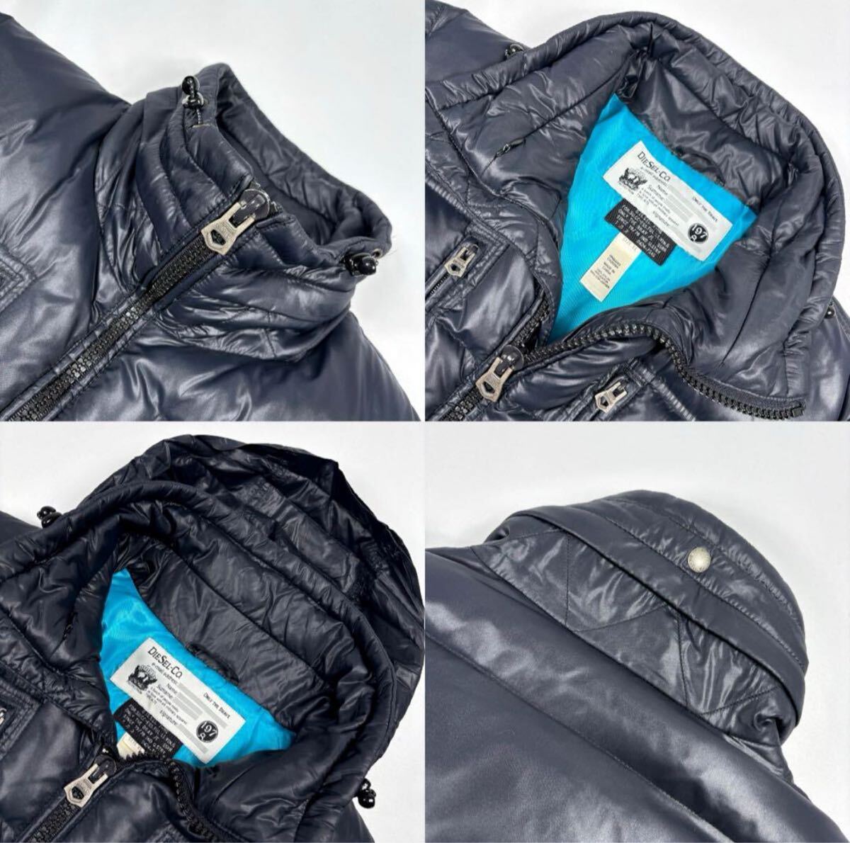 希少XL○美品 DIESEL ディーゼル ダウンジャケット ライダース