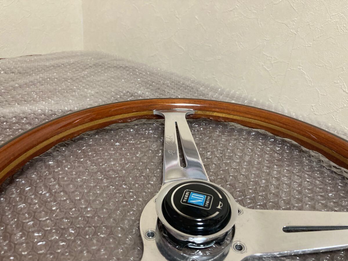 当時物 NARDI クラシック ウッドステアリング 36φイタリア製 ボス付 
