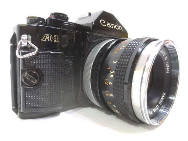○Canon A-1 一眼レフ フィルムカメラ ブラック○キャノン FD 50mm F1