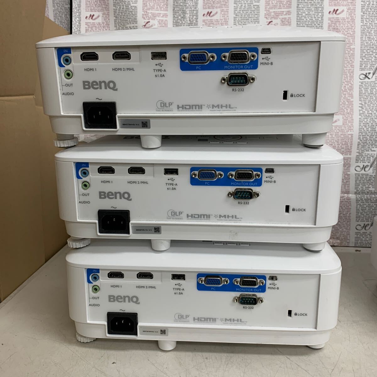 A048 BenQ ベンキュー 1080P TH671ST 短焦点ホームシアター プロジェクター /5台まとめて 本体のみ /動作未確認 ジャンク品_3