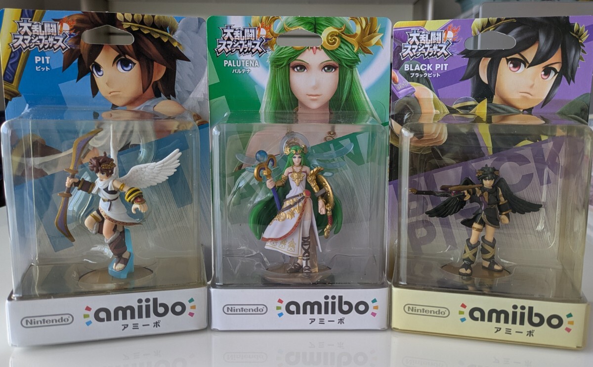 Nintendo 任天堂 Amiibo アミーボ パルテナの鏡 ピット.ブラックピット 