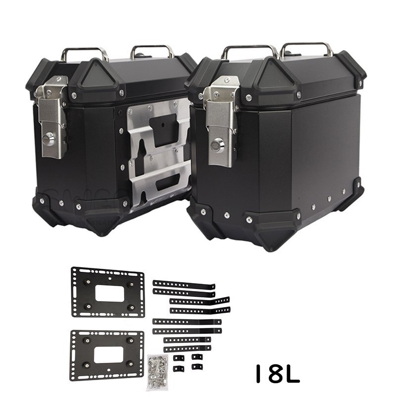  サイドボックス バイク用サイドケース 左右セット 片側18L サ イドキャリア付き ルミ製 パニア ケース 鍵/取付ネジ付き 防水 簡単脱着 黒(パニアケース)｜売買されたオークション情報、yahoo パニアケース
