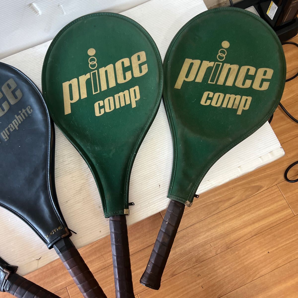 princeプリンス comp graphite comp グラファイト コンポ ケース付 テニスラケット4点まとめて ソフトケース付き_3