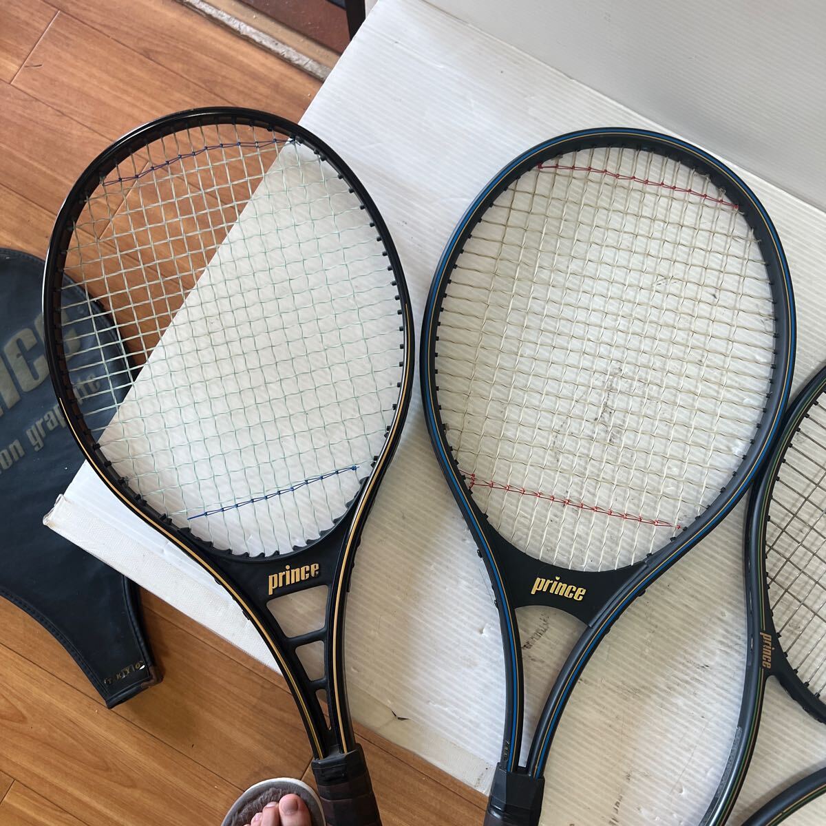princeプリンス comp graphite comp グラファイト コンポ ケース付 テニスラケット4点まとめて ソフトケース付き_6