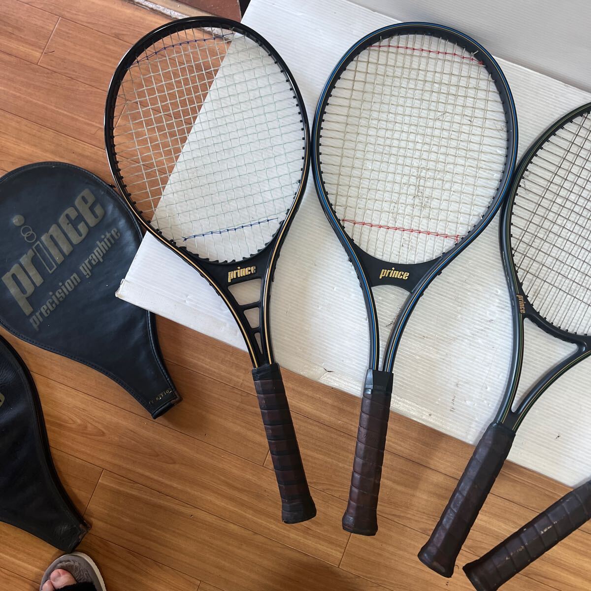 princeプリンス comp graphite comp グラファイト コンポ ケース付 テニスラケット4点まとめて ソフトケース付き_9