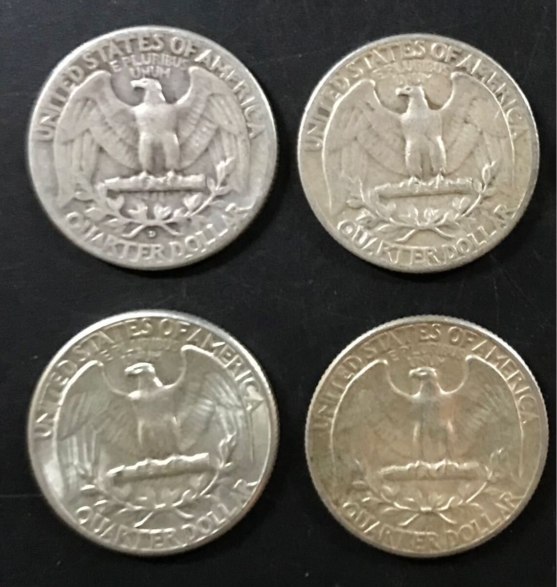 1940年代 ワシントン クォーターダラー　25セント銀貨　6枚セット 1940年 アメリカ ワシントン クォーター ダラー 銀貨 25セント