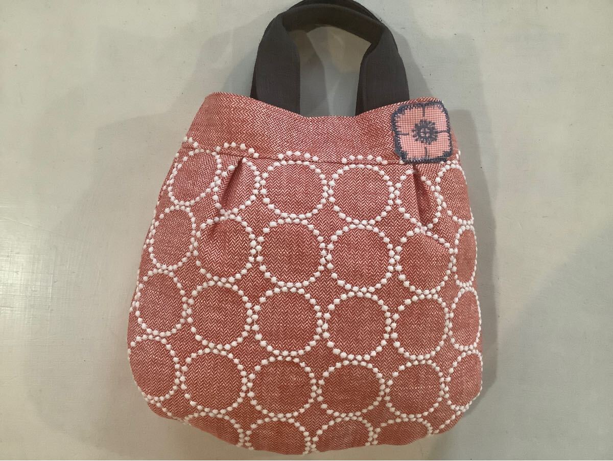 ハンドメイド ミナペルホネン ハンドバック tambourine. anemone. run 