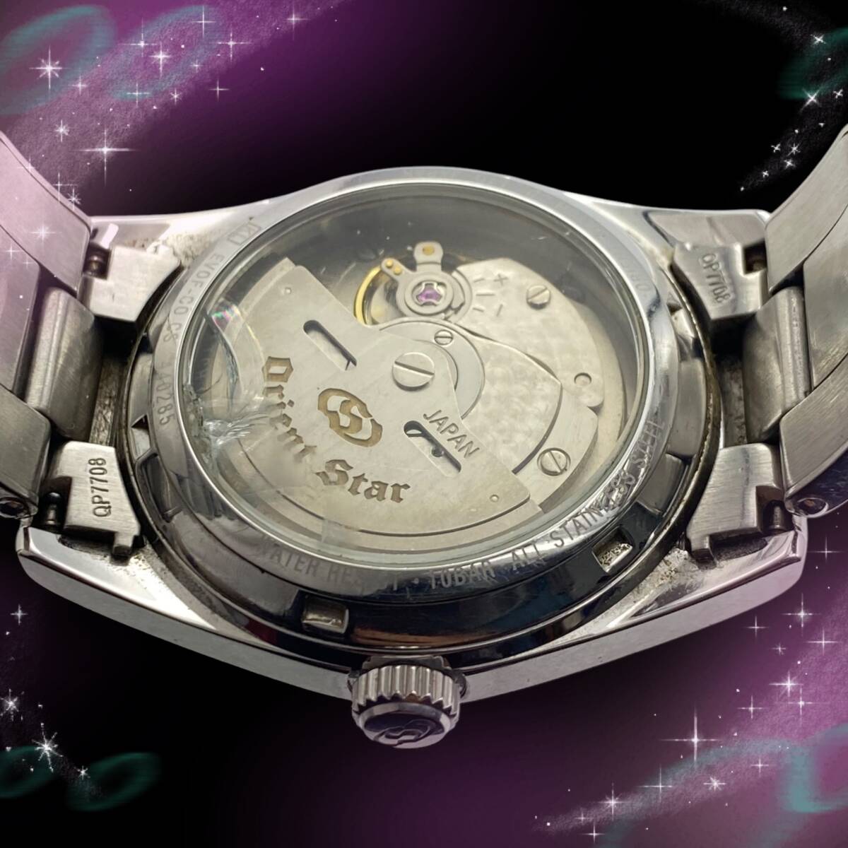 稼働品》オリエントスター Orient Star メンズ腕時計 21石 21JEWELS 裏 