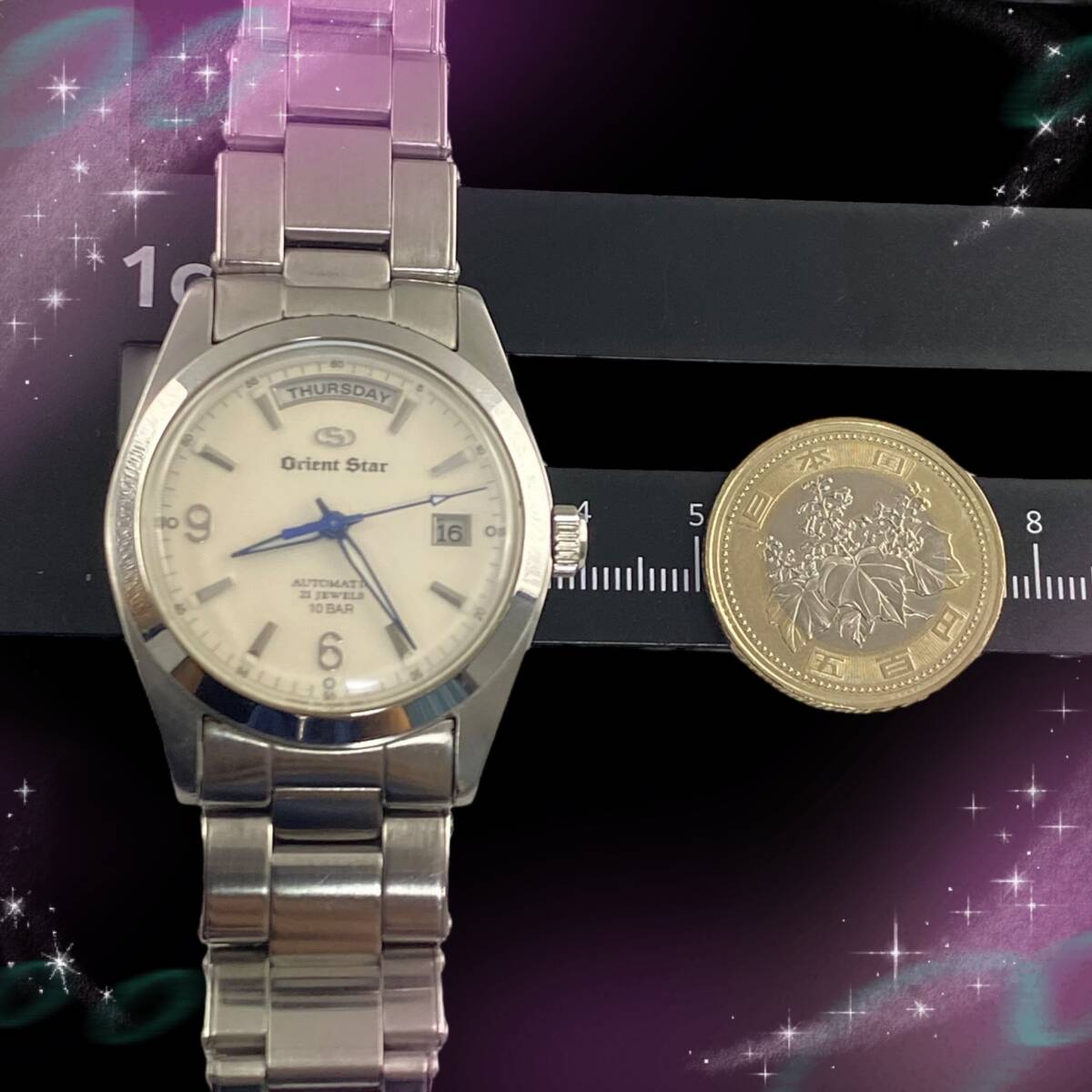 稼働品》オリエントスター Orient Star メンズ腕時計 21石 21JEWELS 裏 
